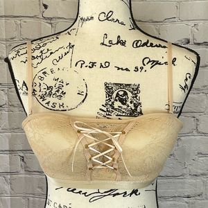NEW YiPianShi NeiYi Beige Lace Convertible Push-Up Bra (Size 38 B/C)